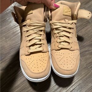 Women's Nike Dunk Beige High-Top Sneakers
